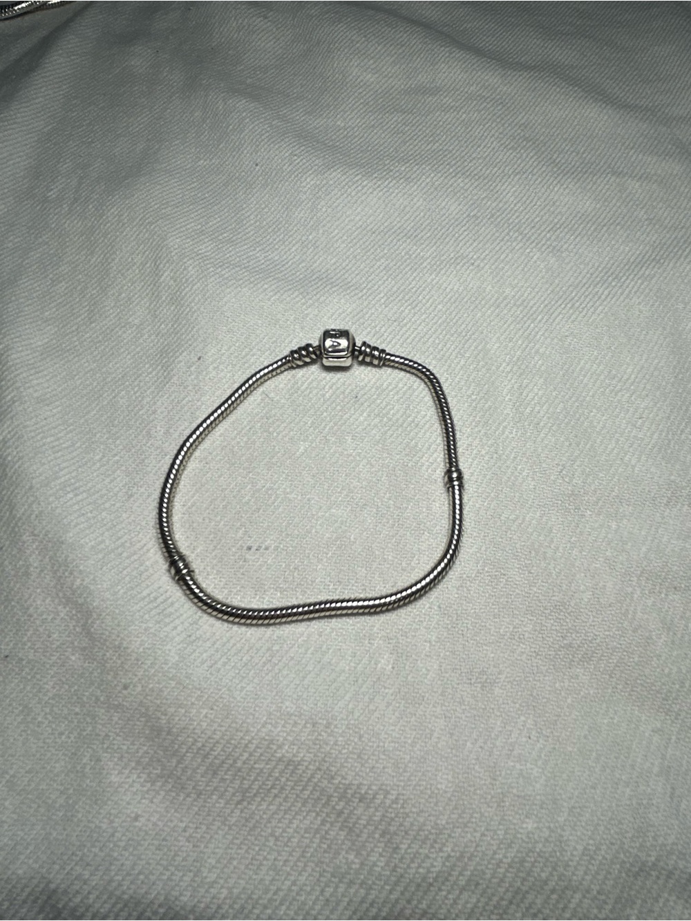 Pandora Silver Snake Chain Charm Bracelet - Silver